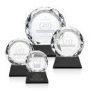 Seville Black on Entwhistle Base Circle Crystal Award