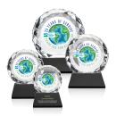 Seville Full Color Black on Entwhistle Base Circle Crystal Award