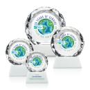 Seville Full Color White on Entwhistle Base Circle Crystal Award