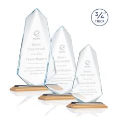 Sheridan Bamboo/Black Unique Wood Award - Crystal Awards
