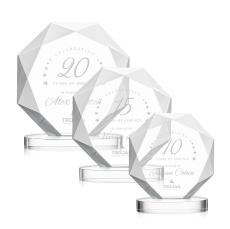 Kitchener Clear on Alberton Base Polygon Crystal Award - Crystal Awards