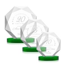 Kitchener Green on Alberton Base Polygon Crystal Award - Awards and Trophies
