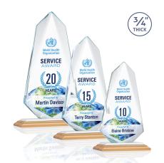 Sheridan Full Color Bamboo/White Unique Wood Award - Crystal Awards