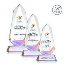 Sheridan Full Color Prismatic on Newhaven Unique Crystal Award - Crystal Awards