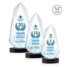 Sheridan Full Color Black on Alberton Base Unique Crystal Award - Awards and Trophies
