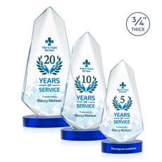 Sheridan Full Color Blue on Alberton Base Unique Crystal Award - Awards and Trophies