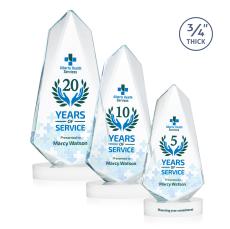 Sheridan Full Color White on Alberton Base Unique Crystal Award - Awards and Trophies