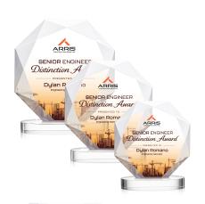 Kitchener Full Color Starfire on Alberton Base Polygon Crystal Award - Awards and Trophies