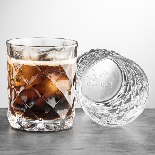 Corporate Gifts - Barware - On the Rocks Glasses - Woodward On-the-Rocks - 10oz