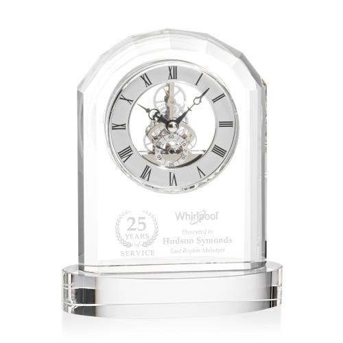 Awards and Trophies - Crystal Awards - Birkdale Clock on Base