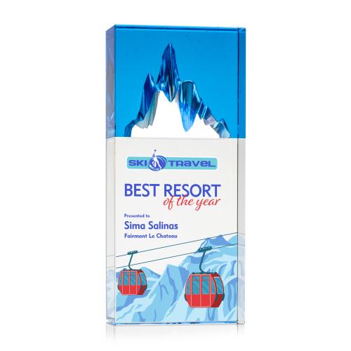 Awards and Trophies - Crystal Awards - Cordova Full Color Rectangle Crystal Award