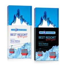 Cordova Full Color Rectangle Crystal Award - Colored Crystal Awards