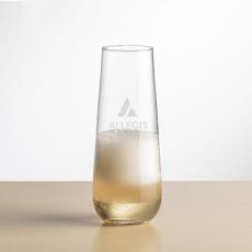 Cannes Stemless Flute - Deep Etch - Champagne Flutes