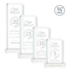 Dalton White on Alberton Base Rectangle Crystal Award - Full Color Imprint