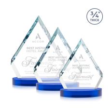 Apex Blue on Alberton Base Diamond Crystal Award - Diamond Awards