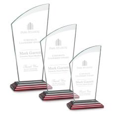 Tomkins Rosewood Peaks Crystal Award - Eco and Wood Awards