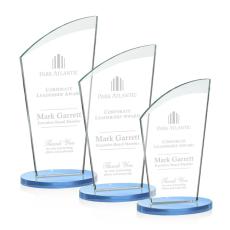Tomkins Sky Blue Peaks Crystal Award - Crystal Awards