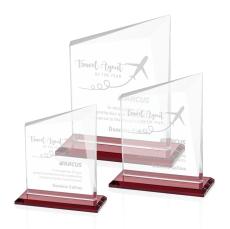 Bellamy Red  Peaks Crystal Award - Awards and Trophies