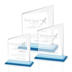 Bellamy Sky Blue  Peaks Crystal Award - Crystal Awards