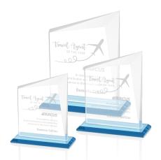 Bellamy Sky Blue  Peaks Crystal Award - Awards and Trophies