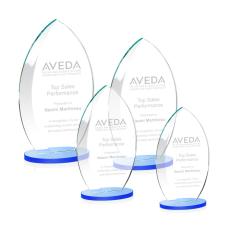 Windermere Sky Blue Flame Crystal Award - Crystal Awards