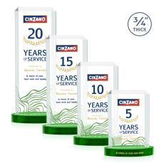 Dalton Full Color Green on Alberton Base Rectangle Crystal Award - Awards and Trophies