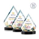 Apex Full Color Black on Alberton Base Diamond Crystal Award