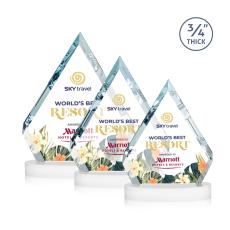Apex Full Color White on Alberton Base Diamond Crystal Award - Diamond Awards