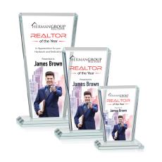 Chatham Full Color Clear Rectangle Crystal Award - Awards and Trophies