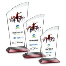 Tomkins Full Color Rosewood Peaks Crystal Award - Awards and Trophies
