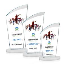 Tomkins Full Color White Peaks Crystal Award - Awards and Trophies