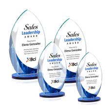 Windermere Full Color Blue Flame Crystal Award - Full Color Imprint