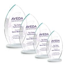Windermere Full Color White  Flame Crystal Award - Awards and Trophies
