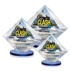 Teston Full Color Blue Diamond Crystal Award - Awards and Trophies