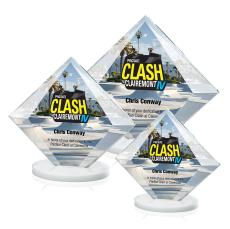 Teston Full Color White Diamond Crystal Award - Awards and Trophies
