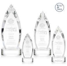 Fortier Clear on Base Peaks Crystal Award - Awards and Trophies