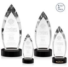 Fortier Black on Base Peaks Crystal Award - Awards and Trophies