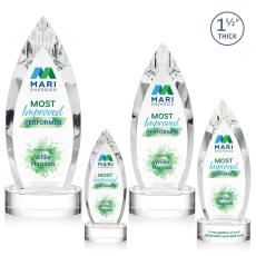 Fortier Full Color Clear on Base Peaks Crystal Award - Full Color Imprint