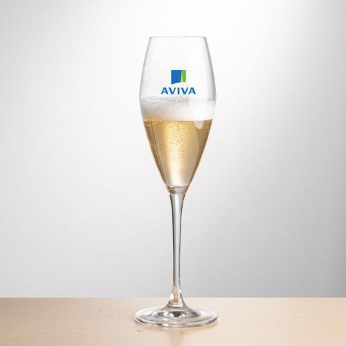 Corporate Gifts - Barware - Champagne Flutes - Santiago Flute - Full Color