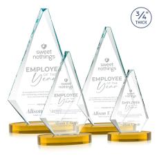 Windsor Amber on Alberton Base Diamond Crystal Award - Awards and Trophies