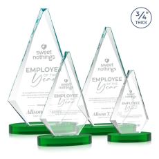 Windsor Green on Alberton Base Diamond Crystal Award - Diamond Awards