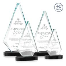 Windsor Black on Alberton Base Diamond Crystal Award - Diamond Awards