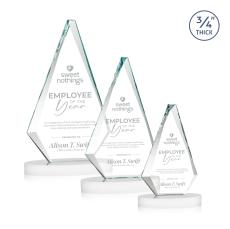 Windsor White on Alberton Base Diamond Crystal Award - Awards and Trophies