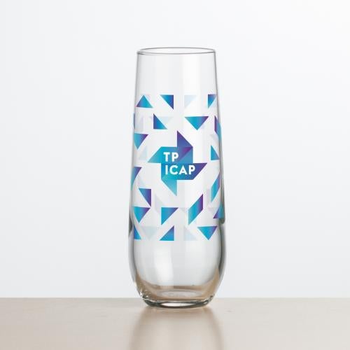 Corporate Gifts - Barware - Champagne Flutes - Ossington Stemless Flute - Full Color