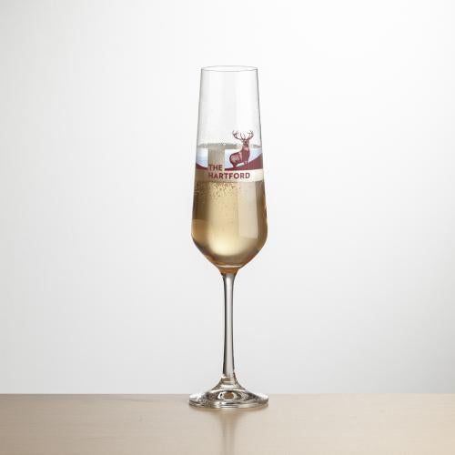 Corporate Gifts - Barware - Champagne Flutes - Cannes Flute  - Full Color