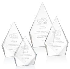 Shelton Clear Diamond Crystal Award - Full Color Imprint