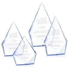 Shelton Blue Diamond Crystal Award - Colored Crystal Awards