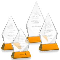 Shelton Amber on Newhaven Base Diamond Crystal Award - Awards and Trophies