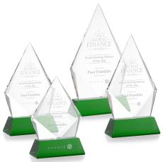 Shelton Green on Newhaven Base Diamond Crystal Award - Colored Crystal Awards