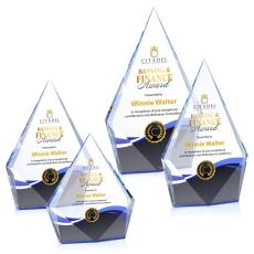 Shelton Full Color Blue Diamond Crystal Award - Awards and Trophies